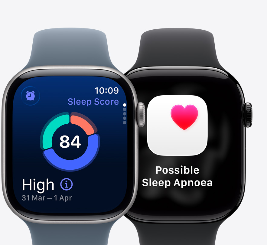 Apple Watch Series 11 devices, sleep score screen, possible sleep apnoea notification