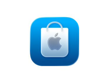 App Apple Store, ícone de sacola azul
