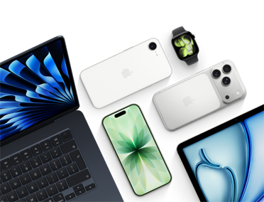 Various Apple devices, including MacBook Air, iPhone Air, iPhone 17e, iPhone 17 Pro, Apple Watch Series 11.