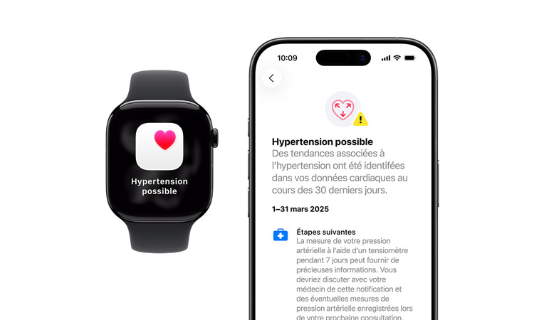 Notification d’hypertension possible sur l’Apple Watch Series 11, notification développée sur l’iPhone