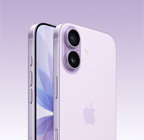 iPhone 17, χρώμα Λεβάντα, εξωτερική μπροστινή όψη, εξωτερική πίσω όψη σε γωνία, σύστημα κάμερας Dual Fusion στην επάνω αριστερή γωνία, κουμπί Ελέγχου Κάμερας, εξωτερική μπροστινή όψη με οθόνη απ' άκρη σ' άκρη, κουμπί Ενέργειας, έντασης ήχου και πλευρικό κουμπί