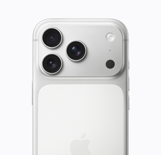 iPhone 17 Proの背面の外観、カラーはシルバー