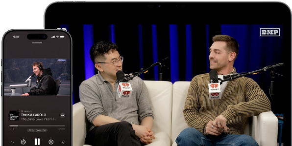 A video podcast episode playing on screen in Apple&nbsp;Podcasts